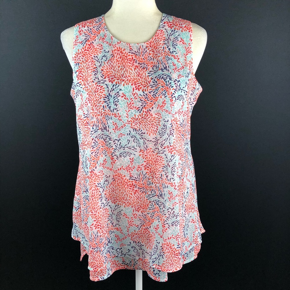 Fever Printed Sharkbite Hem Tunic Top